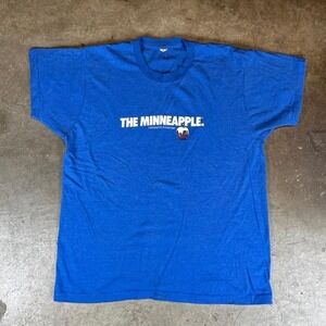 Vintage 90s single stitch The Minneapple‎ blue t-shirt Womens Medium